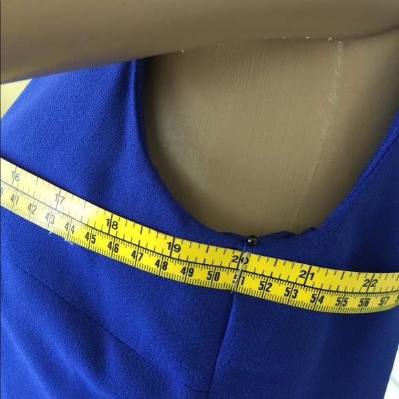 Bentley Blue Dress Sz4 Sleeveless Square neck Zip - Picture 7 of 7